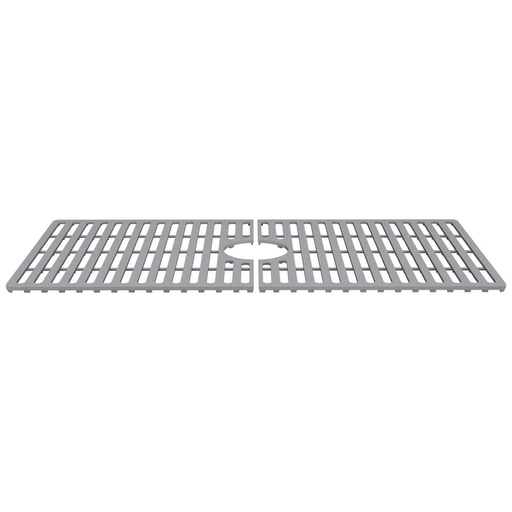 Gray Silicone 32" x 15" Bottom Sink Grid