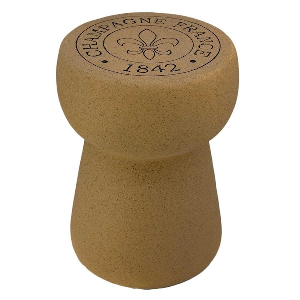 Galt International Champagne Cork Stool Polyresin Side Table
