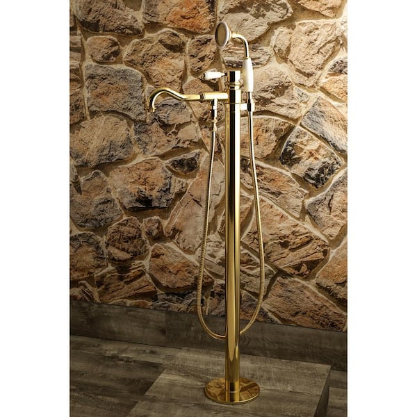 Kingston Brass Kaiser Single-Handle Floor-Mount Roman Tub Faucet