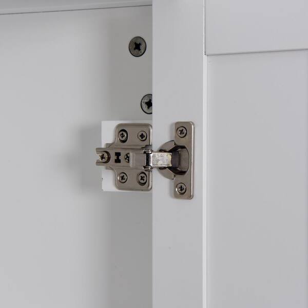 15.75 in. W x 11.81 in. D x 66.93 in. H White Bathroom Linen Cabinet Floor Storage Cabinet