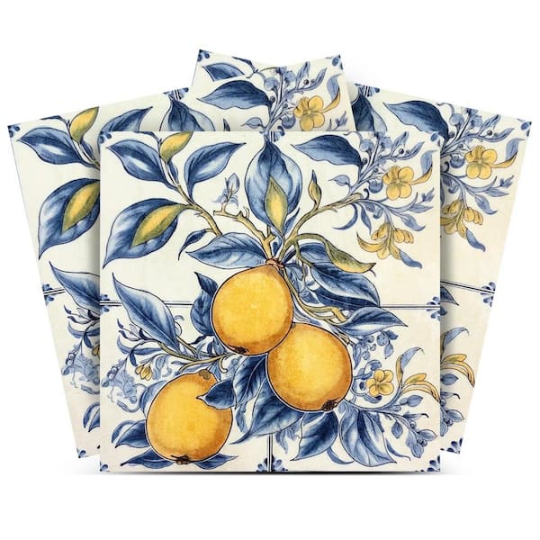 MI ALMA White, Yellow, Blue, and Beige L26 8 in. x 8 in. Vinyl Peel and Stick Tile (24 Tiles, 10.67 sq. ft./Pack)