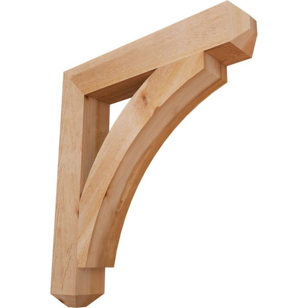 Ekena Millwork 6 in. x 40 in. x 36 in. Western Red Cedar Thorton Craftsman Rough Sawn Bracket