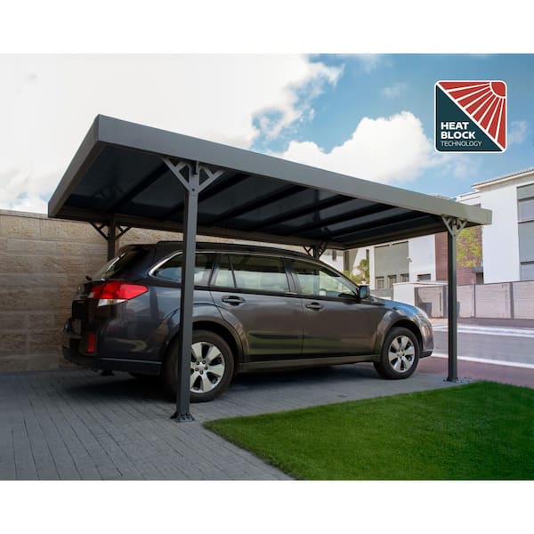 Palma 10 ft. x 17 ft. Gray/Bronze Carport