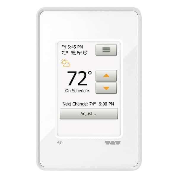 Schluter Ditra-Heat Wi-Fi Programmable Thermostat, Bright White