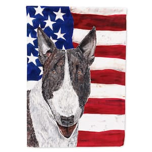0.91 ft. x 1.29 ft. Polyester Bull Terrier USA American 2-Sided 2-Ply Flag Garden Flag