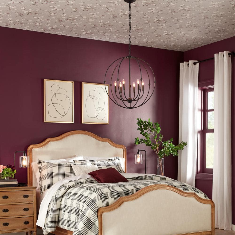 Pacolet 6-Light Textured Black Chandelier price history on PriceWatchPro