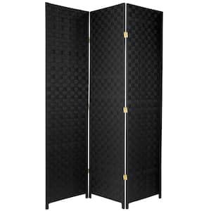 6 ft. Black 3-Panel Room Divider