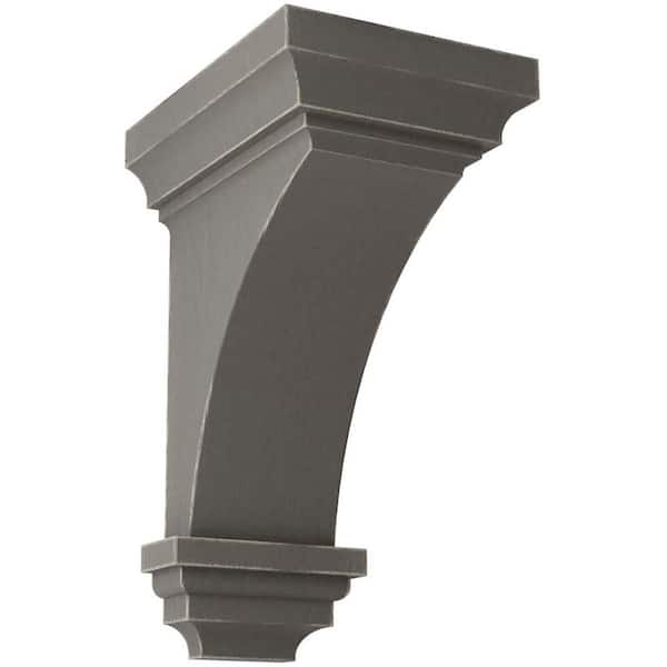 Ekena Millwork 5 in. x 10 in. x 5-3/4 in. Reclaimed Grey Medium Jefferson Wood Vintage Decor Corbel