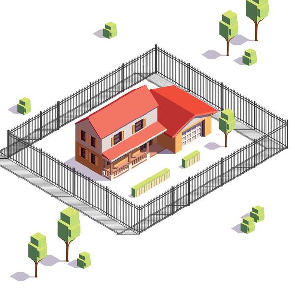 Fencer Wire 4 ft. x 8 ft. HeavyDuty Steel Spaced Bar Pointed Pinnacle