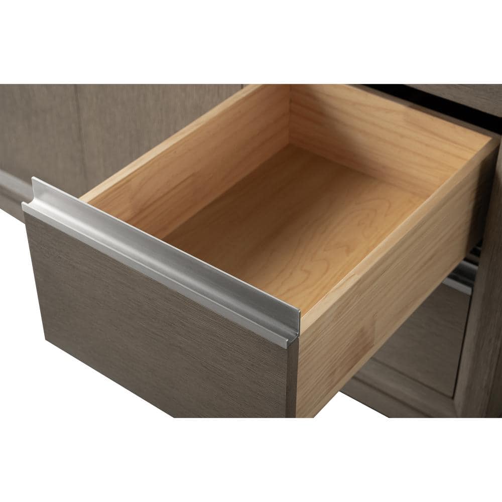 Driftwood Gray 42" Single Sink Bathroom Vanity with Marble Top