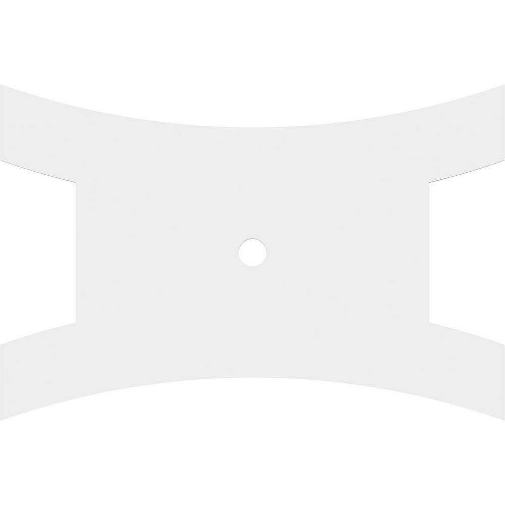 White PVC Contemporary Ceiling Medallion 18" x 12"