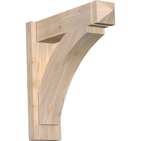 Ekena Millwork 6 in. x 20 in. x 20 in. Douglas Fir Thorton Arts and Crafts Smooth Outlooker