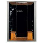 Galaxy Deluxe Plus 60 in. x 40 in. x 87 in. Steam Shower Enclosure Kit with 4.2kw Generator in Black
