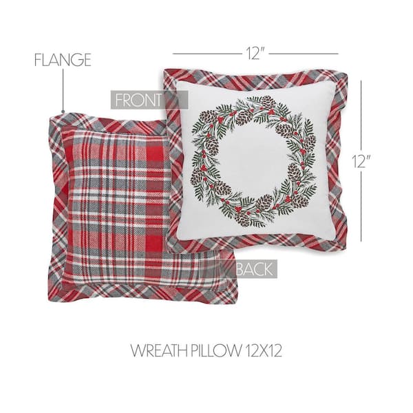 Red gray throw discount pillows