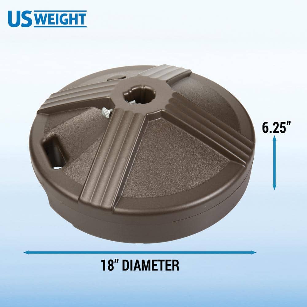 Bronze Fillable Concrete Patio Umbrella Base