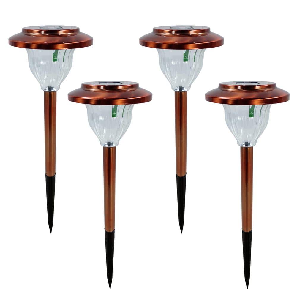 Bronze Stainless Steel Solar LED Stake - Set of 4