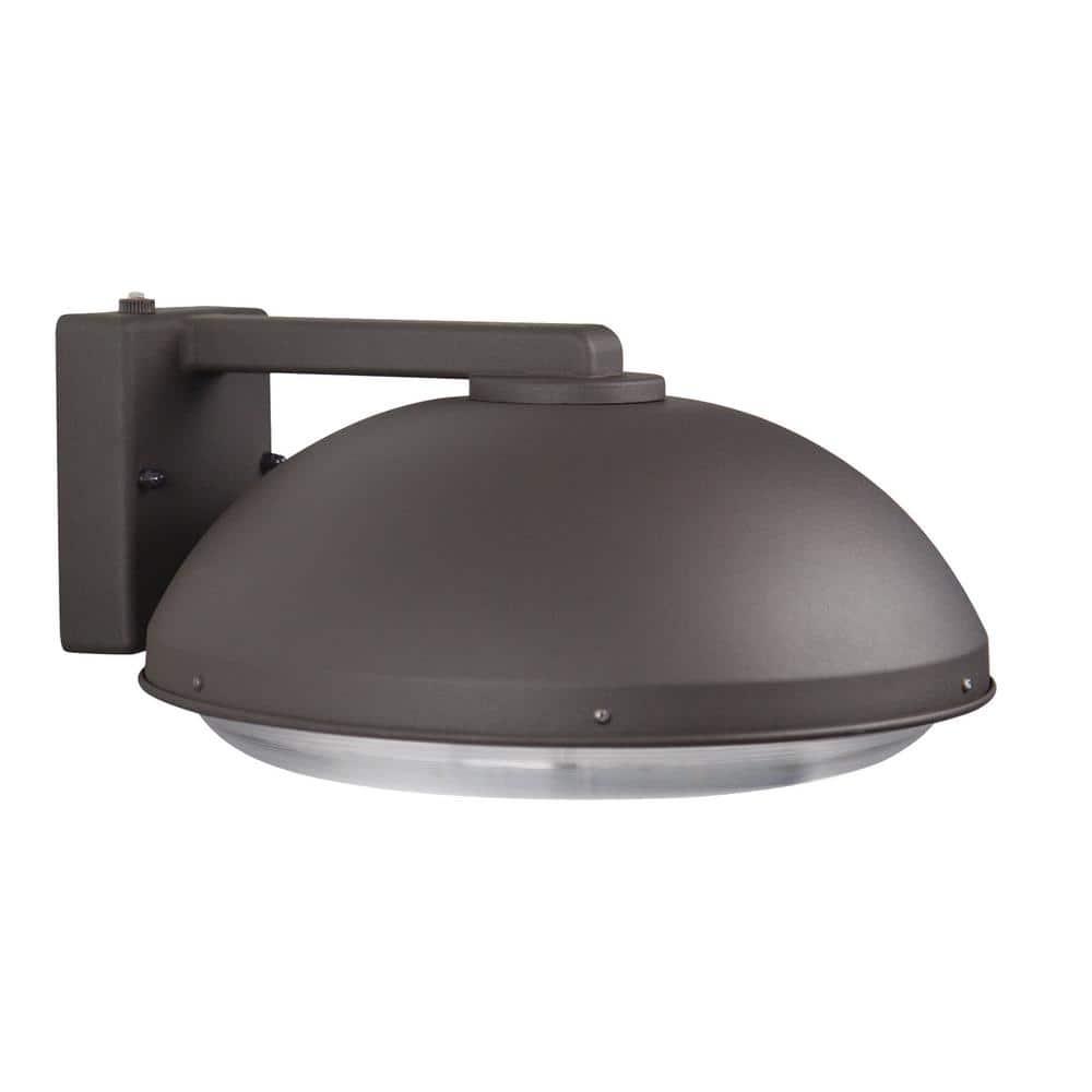Bronze Aluminum Outdoor Hardwired Barn Sconce with 4000K Integrated LED with Dusk-to-Dawn Sensor and Clear Diffuser price history on PriceWatchPro