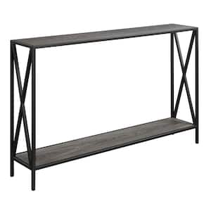 Tucson 47.25 in. L Weathered Gray 29 in. H Rectangle Particle Board Console Table with Metal Frame
