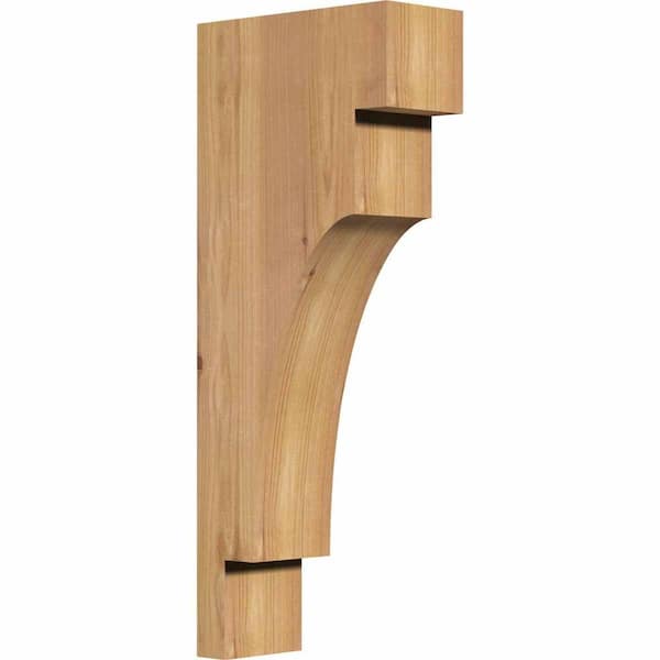 Ekena Millwork 3-1/2 in. x 8 in. x 20 in. Western Red Cedar Mediterranean Smooth Corbel