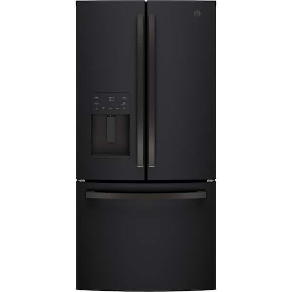 GE 17.5 cu. ft. Counter-Depth French-Door Refrigerator in Black Slate, ENERGY STAR Fingerprint Resistant