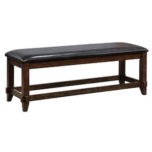 Meagani Espresso Transitional Style Bench