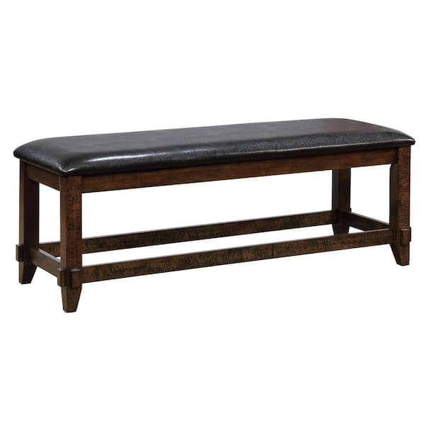 William's Home Furnishing Meagani Espresso Transitional Style Bench
