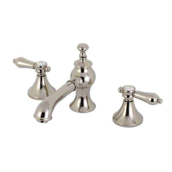 Kingston Brass Heirloom 8 in. Widespread 2-Handle Bathroom Faucet in Polished Nickel