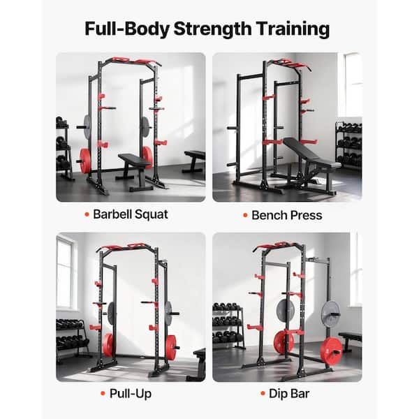 SKYSHALO Power Cage Power Rack, Gym Workout Equipment with J-Hooks