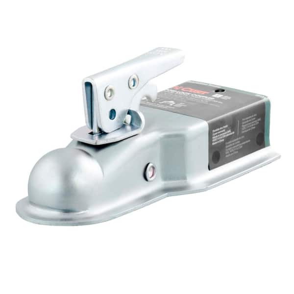 CURT 1-7/8" Straight-Tongue Coupler with Posi-Lock (3" Channel, 2,000 lbs., Zinc)