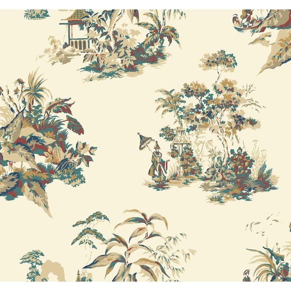 York Wallcoverings Oriental Scenic Strippable Roll Wallpaper (Covers 60.75 sq. ft.)