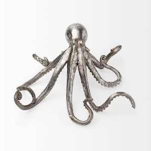 Strafford 5 in. H Silver Resin Octopus