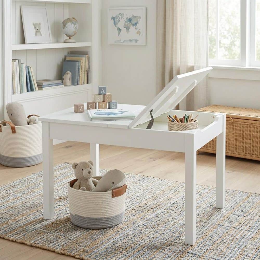 International Concepts White Kids Storage Table JT08-2532L - The