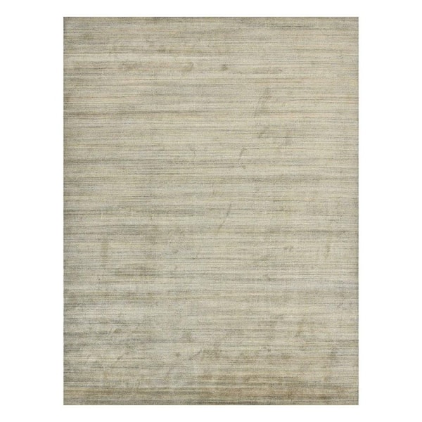 2 ft. x 3 ft. Beige and Brown Wool Striped Hand Woven Area Rug