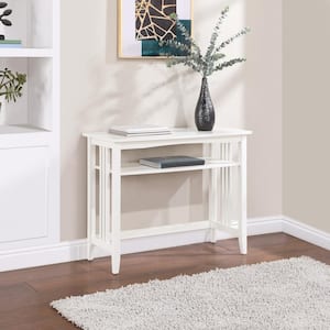 Sierra 36 in. White Rectangle Wood Console Table