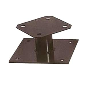 32 Gal. Powder Coated Black Commercial Park Surface Mount Receptacle Kit
