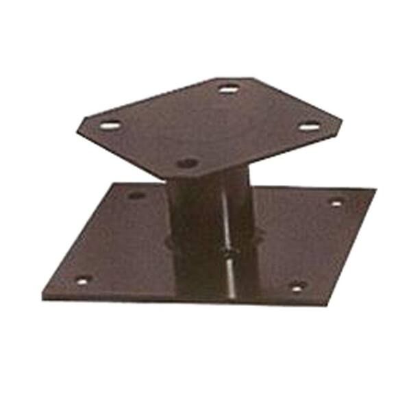 Ultra Play 32 Gal. Powder Coated Black Commercial Park Surface Mount Receptacle Kit