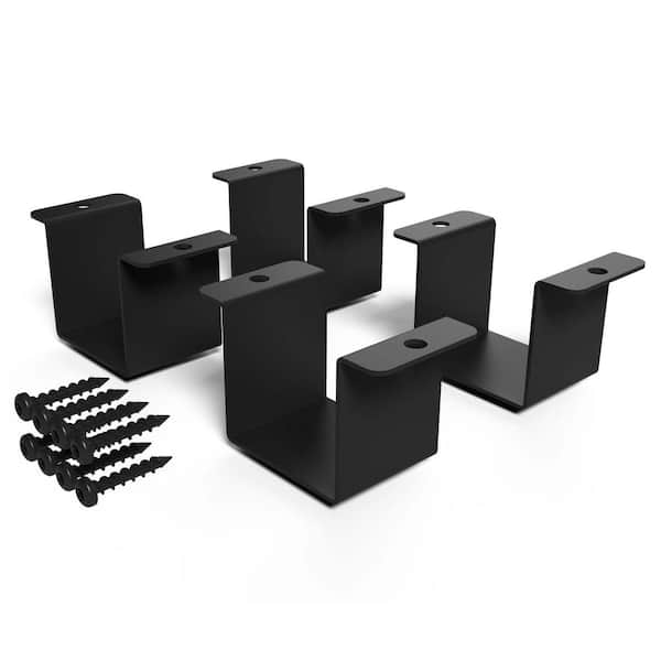 FORTRESS Inspire Railing Aluminum Black Sand Cap Rail Clips (Box of 4)