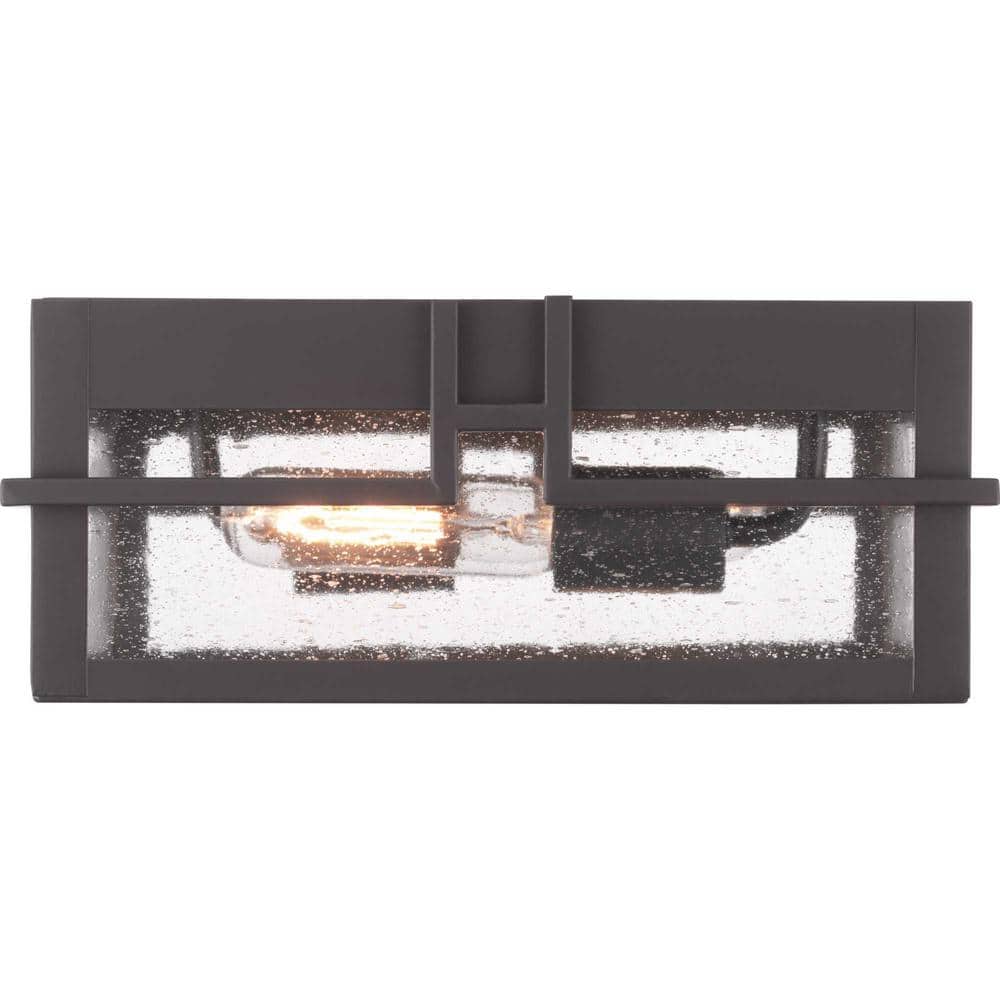 Boxwood Antique Bronze Glass 2-Light Outdoor Flush Mount