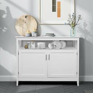 Modern Kitchen Storage Cabinet Buffet Server Table Sideboard Dining Wood White
