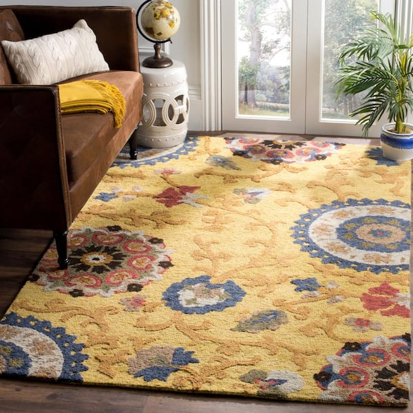 Blossom Gold/Multi 6 ft. x 9 ft. Floral Area Rug