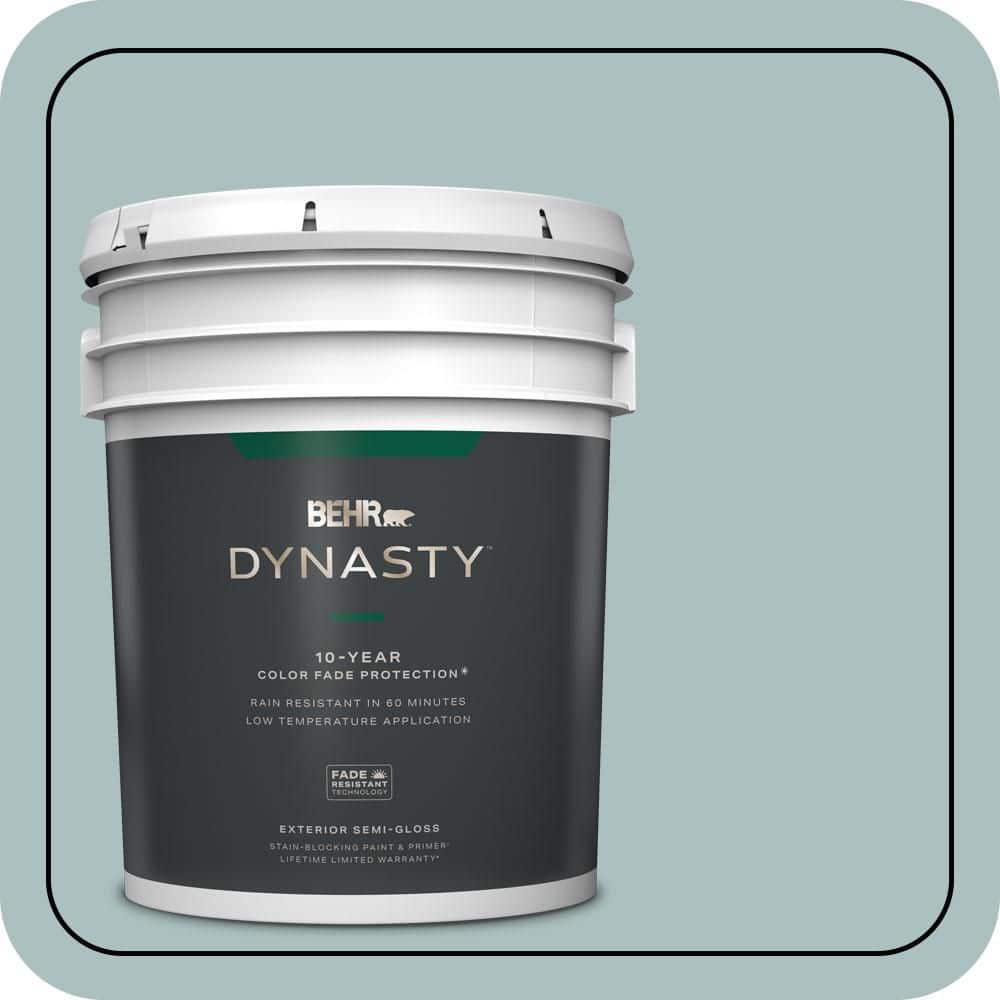 5 gal. Home Decorators Collection #HDC-CL-15G Morning Parlor Semi-Gloss Exterior Stain-Blocking Paint & Primer price history on PriceWatchPro