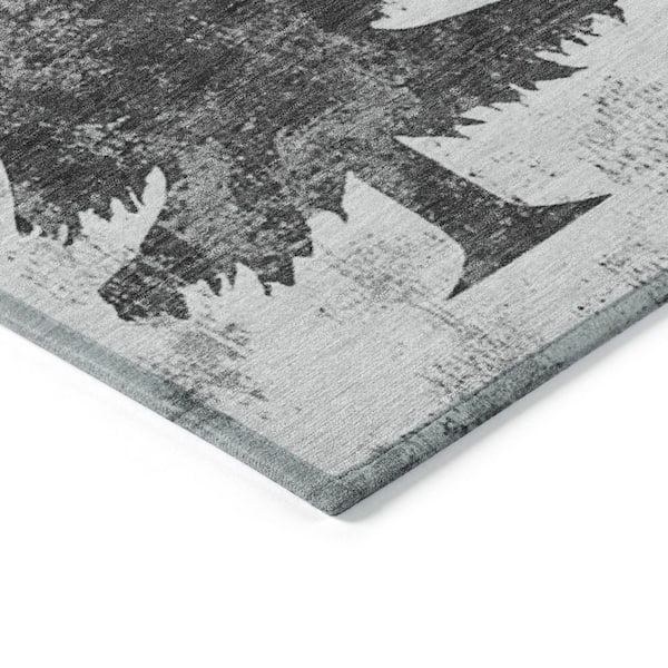 Chantille Machine Washable Indoor/Outdoor Abstract ACN1811 Gray 2 ft. x 3 ft. Accent Rug