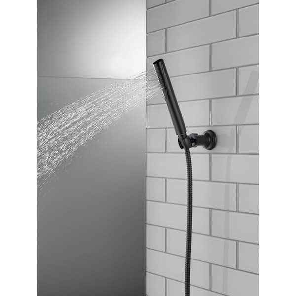 Grail 1-Spray Patterns 1.75 GPM 1.88 in. Wall Mount Handheld Shower Head in Matte Black