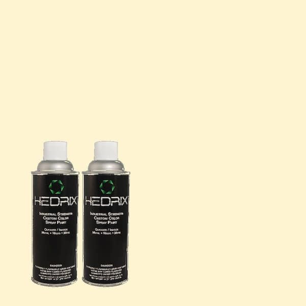 Hedrix 11 oz. Match of 390C-1 Capri Cream Flat Custom Spray Paint (2-Pack)