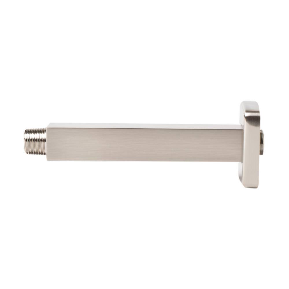 Brushed Nickel 6" Square Ceiling Shower Arm