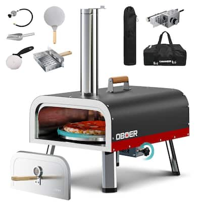 Costway Oven Wood Fire Pizza Maker Grill Outdoor Pizza Oven with Pizza  Stone and Waterproof Cover OP70813 - The Home Depot