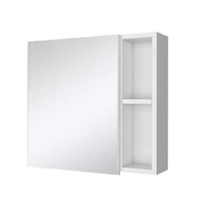 19.6 in. W x 18.6 in. H Rectangular White Surface Mount Medicine Cabinet with Mirror