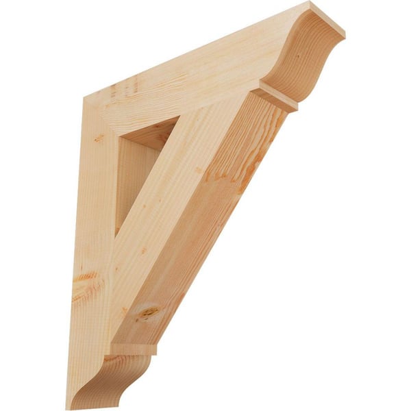 Ekena Millwork 5.5 in. x 32 in. x 28 in. Douglas Fir Traditional Smooth Bracket