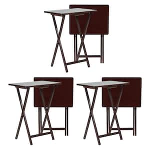 Rectangular Wooden Foldable Dining Table (Set of 6)