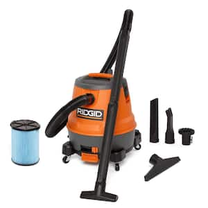 RIDGID 10 Gallon 6.0 Peak HP Stainless Steel Wet/Dry Shop Vacuum with  Filter, Locking Hose and Accessories WD1060 - The Home Depot